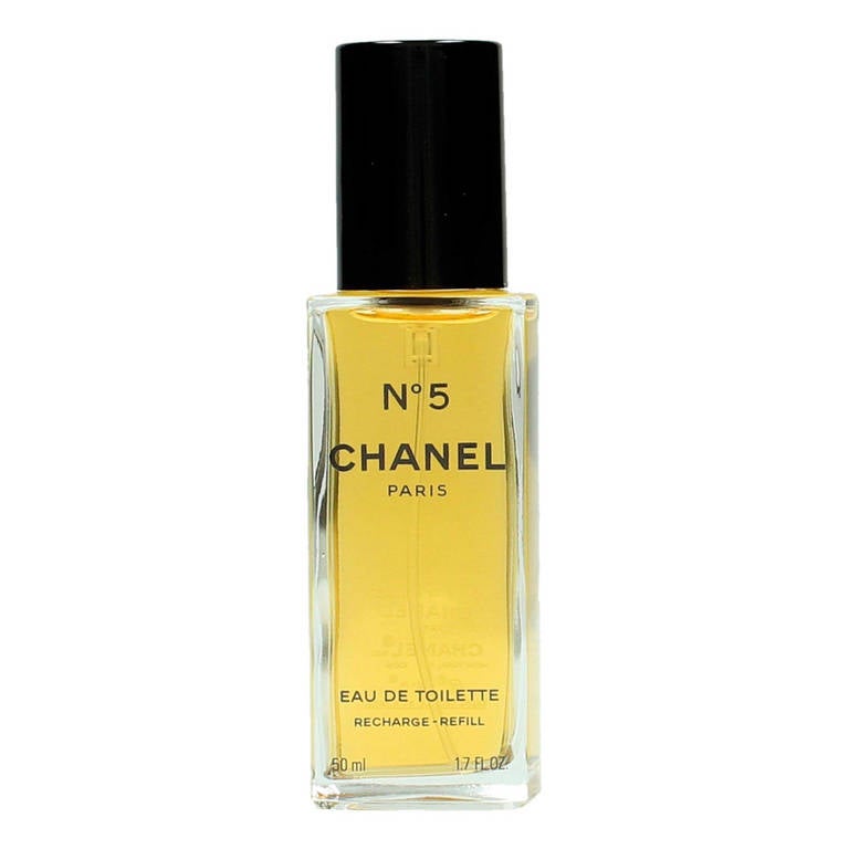 Chanel No. 5 eau de toilette spray w/refillable case 1.7oz VINTAGE ABT 50%  FULL