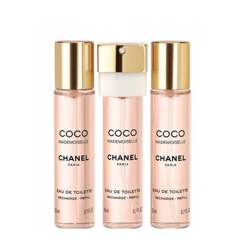 Chanel Coco Mademoiselle Eau de Toilette Twist and Spray Refills 3 x 20 ml  eau de toilette refill