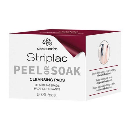 Alessandro Striplac Peel or Soak Cleansing Pads 50 pezzi