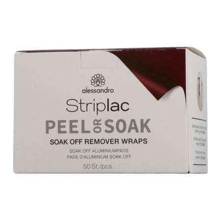 Alessandro Striplac Peel Or Soak Off Remover Wraps 50 pièces