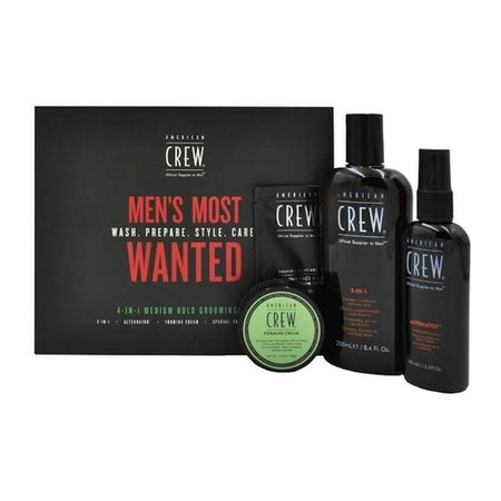 American Crew Men's Most Wanted 4-in-1 Medium Hold Grooming Kit