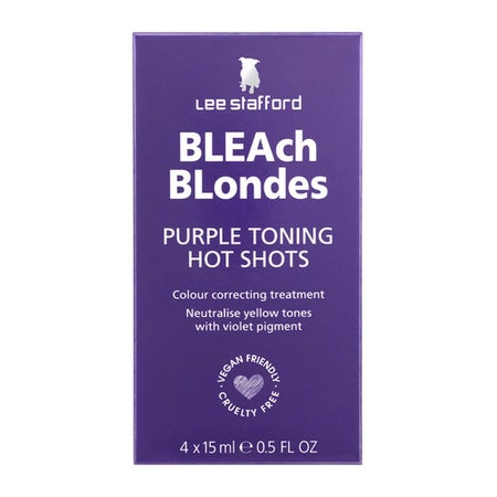 Lee Stafford Bleach Blondes Purple Toning Hot Shot Treatment 4 x 15ml
