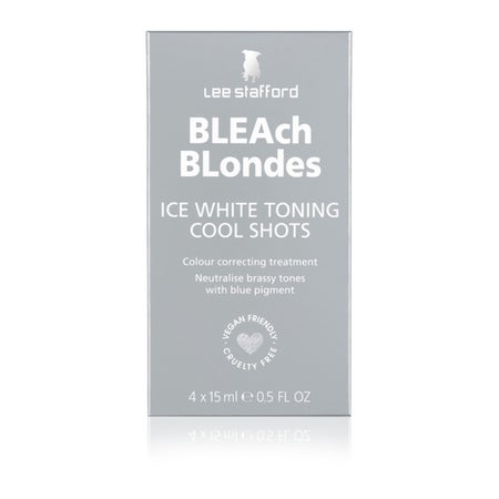 Lee Stafford Bleach Blondes Ice White Toning Cool Shots 4 x 15ml