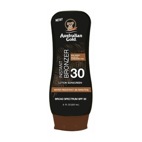 Australian Gold Instant Bronzer Lotion Protection solaire SPF 30