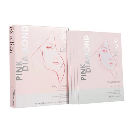 Rodial Pink Diamond Lifting Masque Tissu 4 x 20 gr