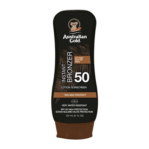 Australian Gold Instant Bronzer Protection solaire SPF 50