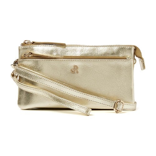 dR Amsterdam Clutch Metallics Light Gold