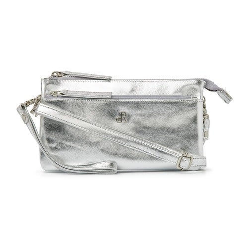 dR Amsterdam Clutch Metallics Silver
