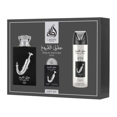 Lattafa Pride Ishq Al Shuyukh Silver Gift Set