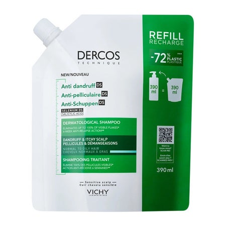 Vichy Dercos Technique Anti-Dandruff Refill Shampoo Oily 390 ml