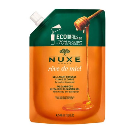 NUXE Rêve De Miel Face and Body Ultra-Rich Cleansing Gel Ricarica 400 ml