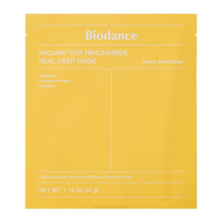 Biodance Radiant Vita Niacinamide Real Deep Masque Tissu 34 grammes