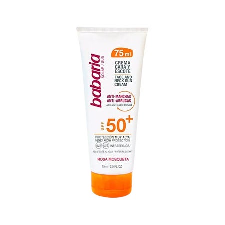 Babaria Rosa Mosqueta Face And Neck Sun Cream Anti-Spot/Anti-Wrinkle SPF 50+